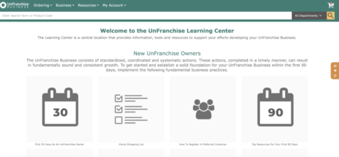 Familiarize yourself with UnFranchise.com Learning Center